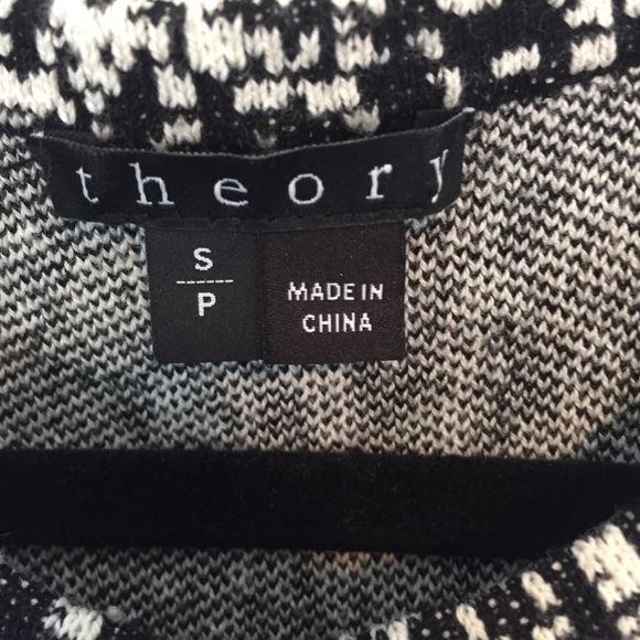 Theory Black White Fit and Flare Dress - Picture 2 of 5